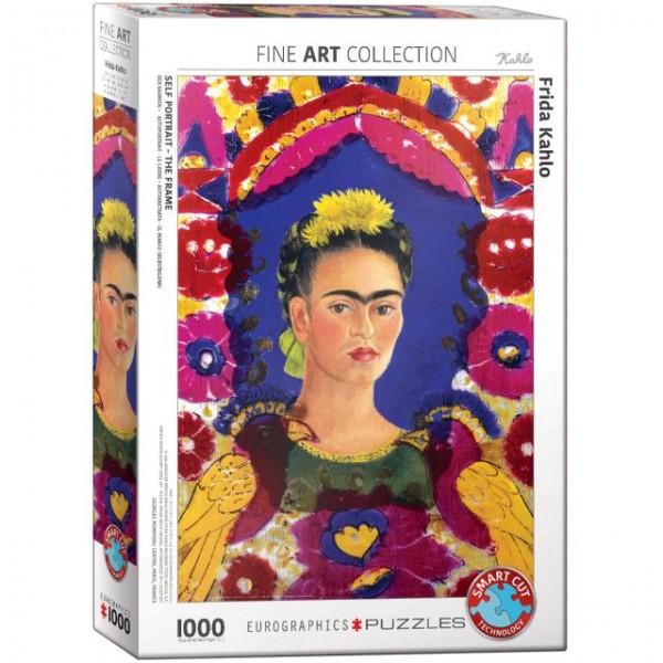Portret Fridy Kahlo z ptakami, Frida Kahlo - Sklep Art Puzzle